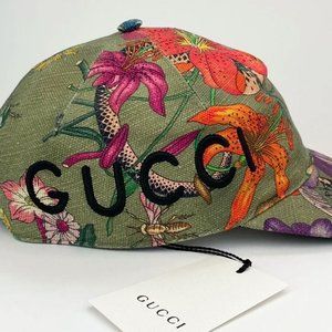 Gucci Hat, Snake And Floral Pattern, GUCCI & LOVED-Size S